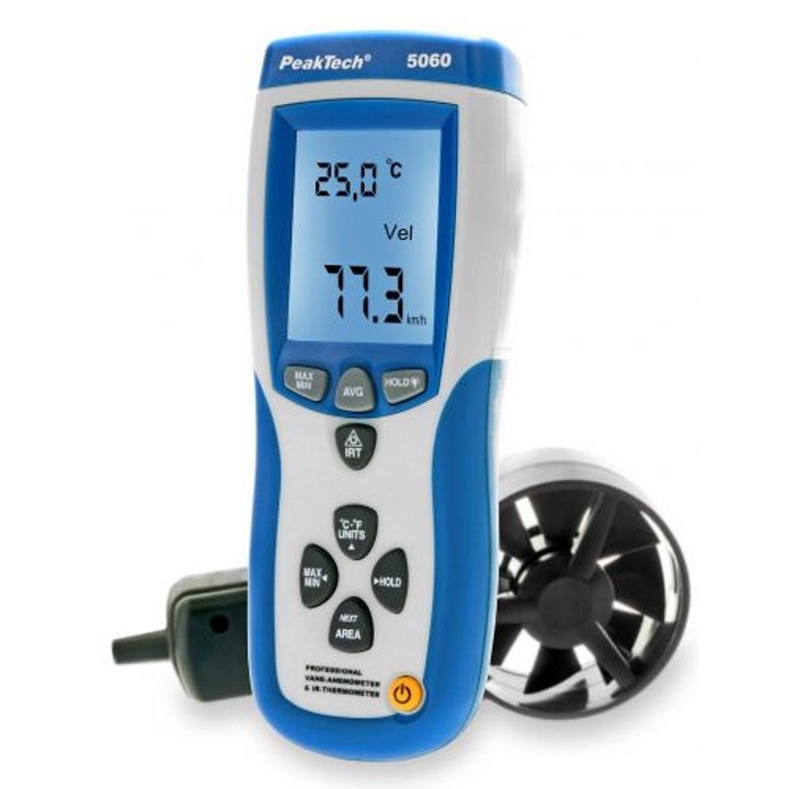Anemometru & termometru IR profesional, cu interfață USB - P5060