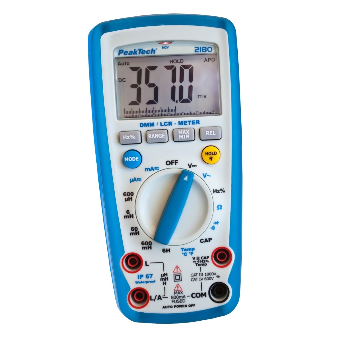 Paektech P2180 - Digital Multimeter with LCR-Meter (6000 counts, 60MΩ, 4000µF, 6H)