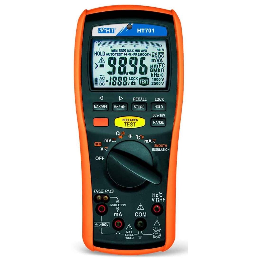 Multimetru TRMS profesional + tester rezistență izolație - HT701