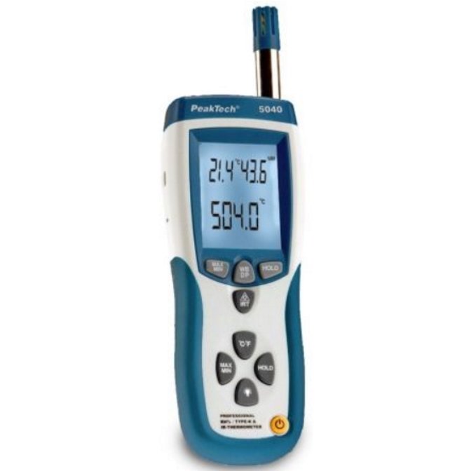 Instrument pentru măsurarea temperaturii (sondă K & Infraroșu) și a umidității - P5040
