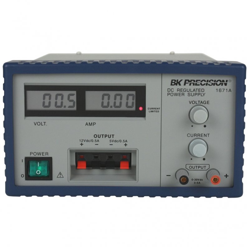 Surse cu 3 ieșiri (1 reglabilă și 2 fixe) BK Precision 1670A & 1671A