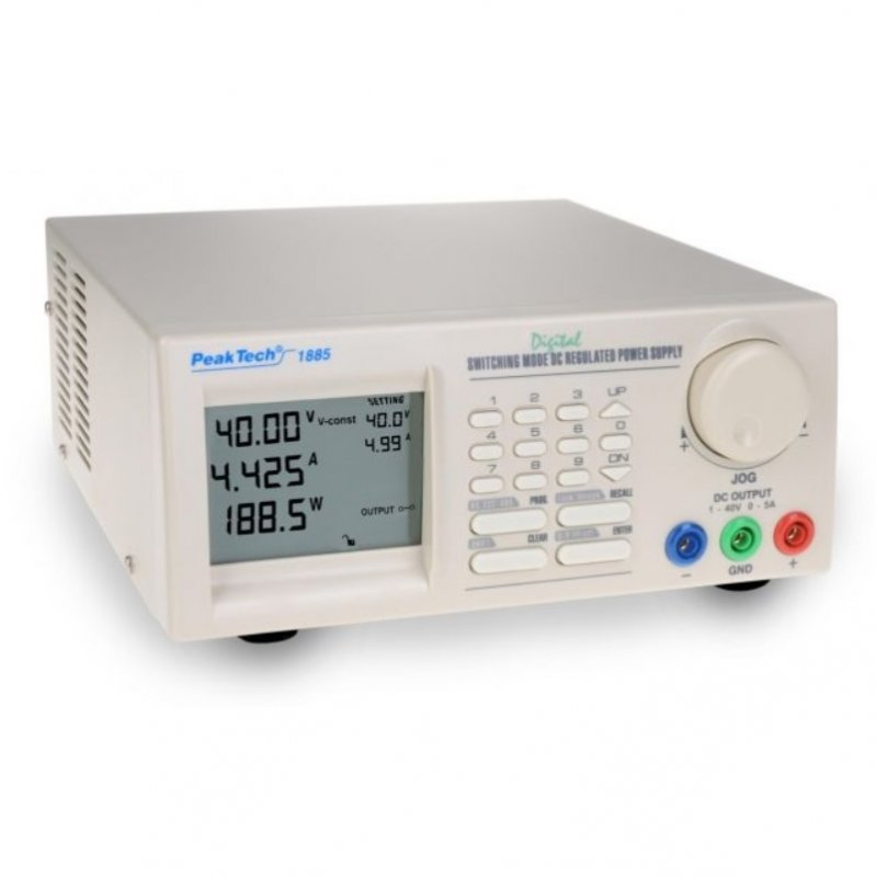 Peaktech P1885_& P1890 - Programable DC Power Supplies (up to 40V, 10A, 200W), RS232&RS485 Interfaces