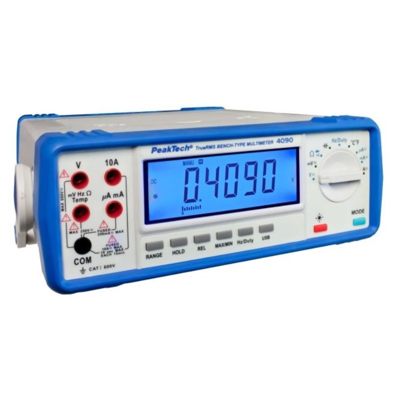 Multimetru digital 4½ digiți, 22.000 counts, USB, alimentare rețea sau baterii - Peaktech P4090
