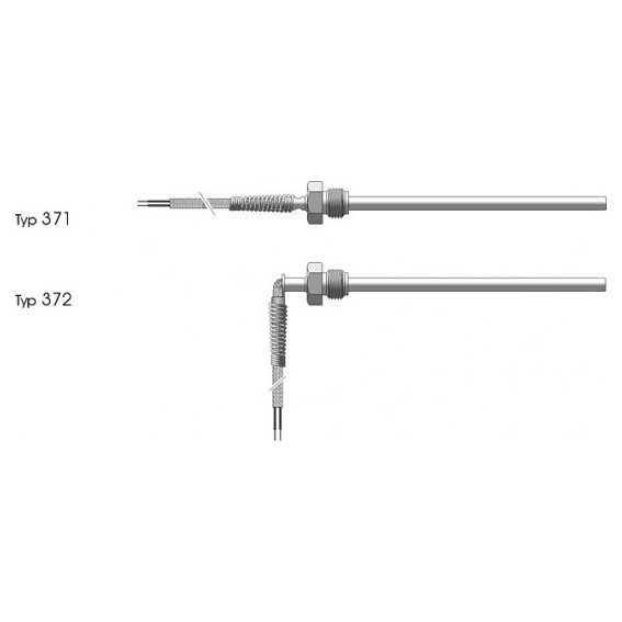 Senzori de temperatură universali, cu racordare prin înfiletatare - Lumel CT371/372